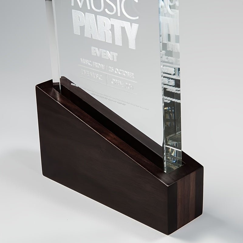 Customizable Glass Engraved Trophy