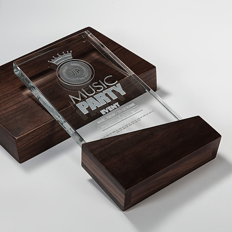 Customizable Glass Engraved Trophy