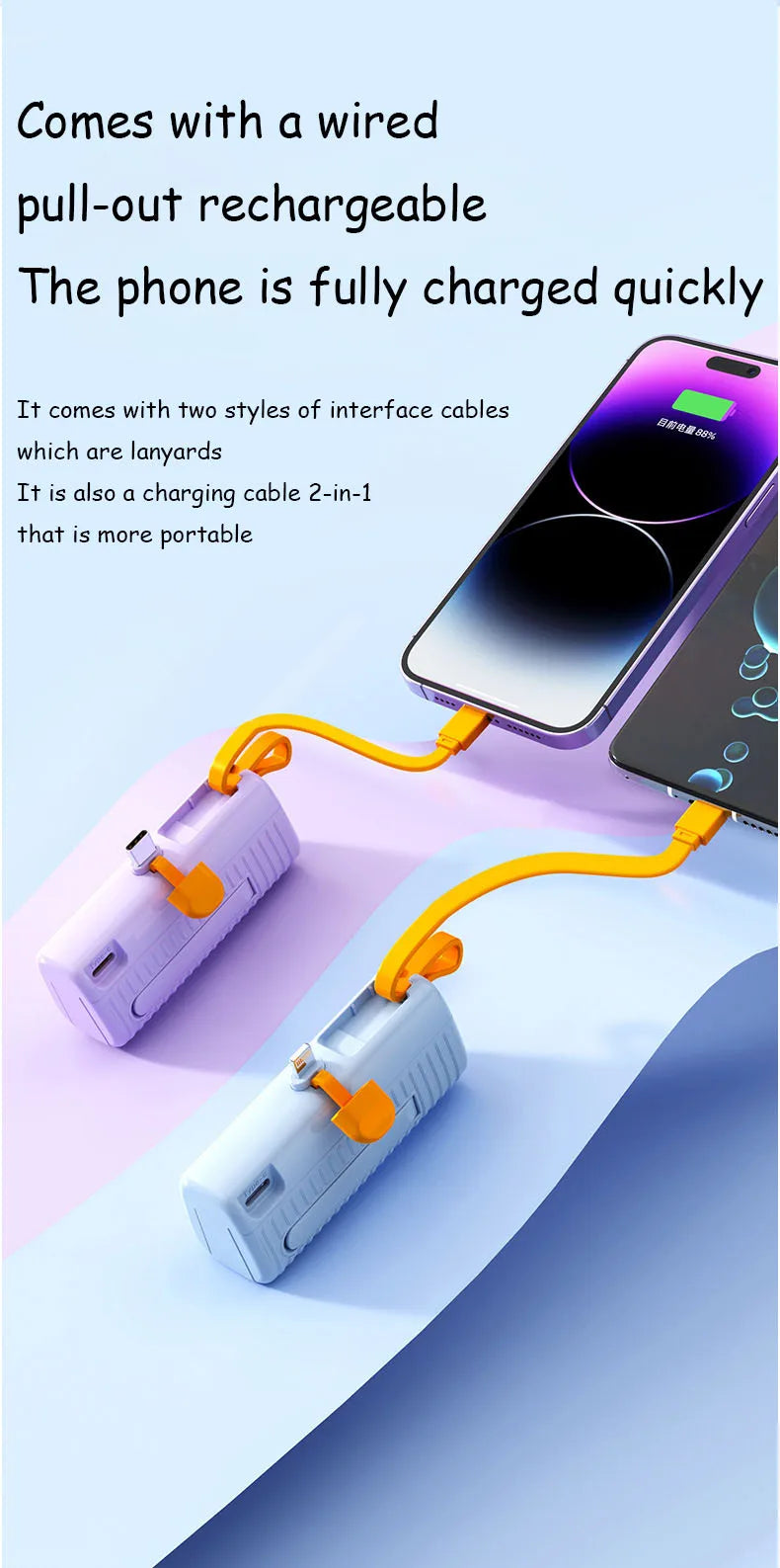 MP Power Bank ~ Mini, Portable Power Bank ~ Type C & Lightning